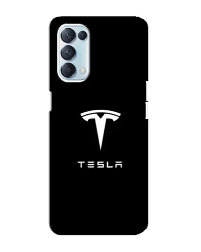 Чехол для OPPO Reno5 4G с картинкой «Tesla White Logo»