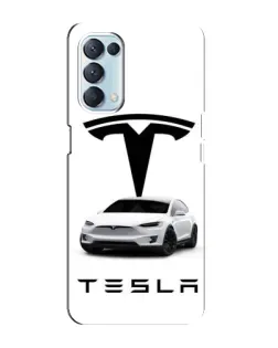Чехол для OPPO Reno5 4G с картинкой «Tesla White Style»