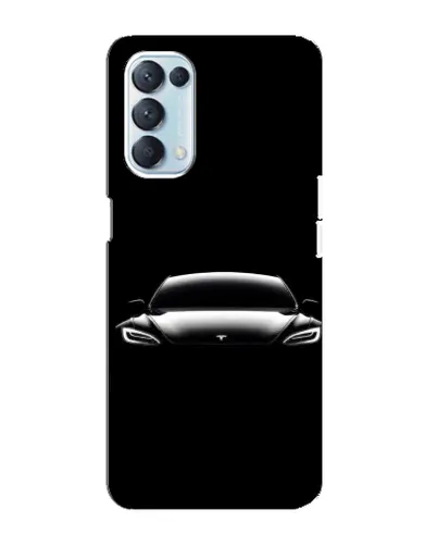 Чехол для OPPO Reno5 4G с картинкой «Фары Tesla Night»