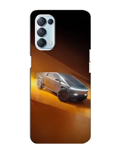 Чехол для OPPO Reno5 4G с картинкой «Cybertruck в пустыне»