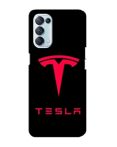 Чехол для OPPO Reno5 4G с картинкой «Tesla Red Logo»