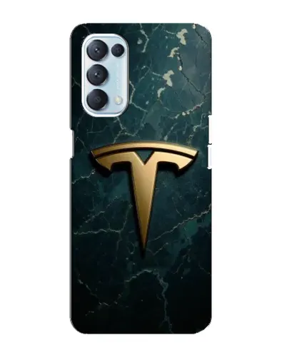 Чехол для OPPO Reno5 4G с картинкой «Мраморная Tesla Gold»