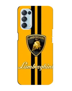 Чохол для OPPO Reno5 4G з картинкою «Lamborghini Stripe жовтий»