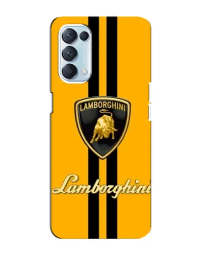 Чохол для OPPO Reno5 4G з картинкою «Lamborghini Stripe жовтий»