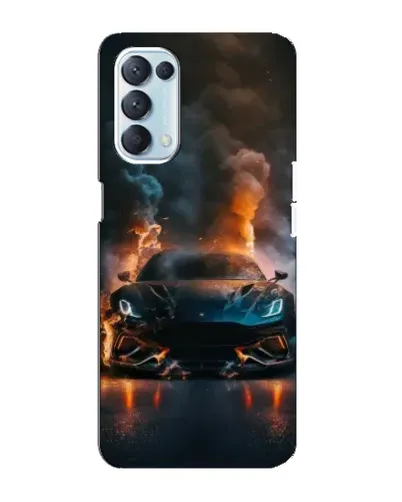 Чохол для OPPO Reno5 4G з картинкою «Lamborghini димна естетика»