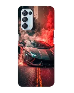 Чохол для OPPO Reno5 4G з картинкою «Lamborghini червоний дим»