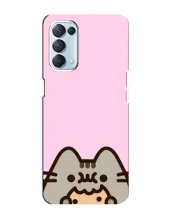 Чохол для OPPO Reno5 4G з картинкою «Pusheen та печиво»