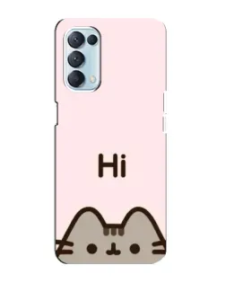Чехол для OPPO Reno5 4G с картинкой «Пушин говорит Hi»
