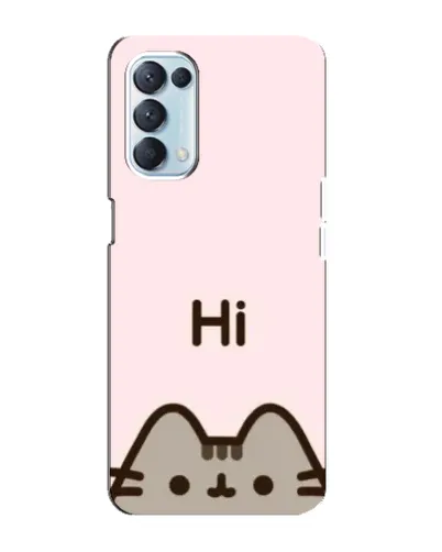Чехол для OPPO Reno5 4G с картинкой «Пушин говорит Hi» Чехол для OPPO Reno5 4G с картинкой «Пушин говорит Hi»