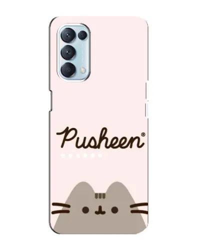 Чехол для OPPO Reno5 4G с картинкой «Pusheen логотип» Чехол для OPPO Reno5 4G с картинкой «Pusheen логотип»
