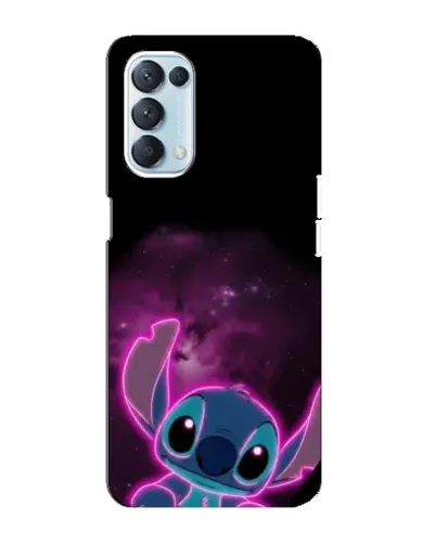 Чехол для OPPO Reno5 4G с картинкой «Неоновый Stitch»