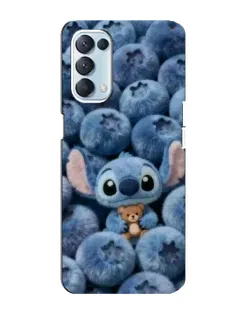 Чехол для OPPO Reno5 4G с картинкой «Стич и голубика» Чехол для OPPO Reno5 4G с картинкой «Стич и голубика»
