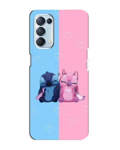 Чехол для OPPO Reno5 4G с картинкой «Stitch и Angel Love»