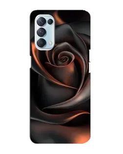 Чохол для OPPO Reno5 4G з картинкою «Шовкова чорна троянда»