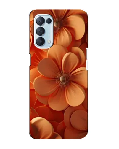 Чехол для OPPO Reno5 4G с картинкой «Оранжевый макро цветок»
