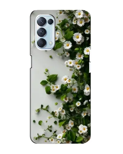 Чехол для OPPO Reno5 4G с картинкой «Ветка мелких белых цветов»