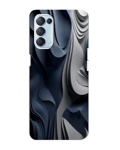 Чехол для OPPO Reno5 4G с картинкой «Объемные синие складки» Чехол для OPPO Reno5 4G с картинкой «Объемные синие складки»