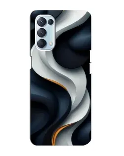 Чохол для OPPO Reno5 4G з картинкою «Об'ємні чорно-білі стрічки» Чохол для OPPO Reno5 4G з картинкою «Об'ємні чорно-білі стрічки»