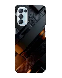 Чехол для OPPO Reno5 4G с картинкой «Черные геометрические блоки» Чехол для OPPO Reno5 4G с картинкой «Черные геометрические блоки»