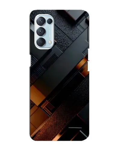 Чехол для OPPO Reno5 4G с картинкой «Черные геометрические блоки» Чехол для OPPO Reno5 4G с картинкой «Черные геометрические блоки»