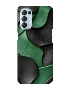 Чехол для OPPO Reno5 4G с картинкой «Зеленые кожаные волны» Чехол для OPPO Reno5 4G с картинкой «Зеленые кожаные волны»