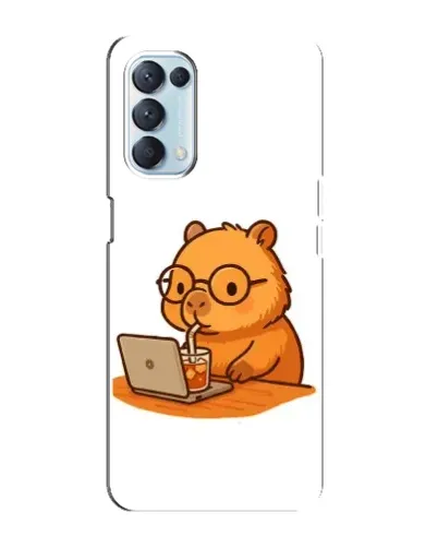 Чохол для OPPO Reno5 4G з картинкою «Капібара з ноутбуком» Чохол для OPPO Reno5 4G з картинкою «Капібара з ноутбуком»