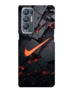 Чехол для OPPO Reno5 Pro Plus (5G) с картинкой «Nike — эффект разломов»