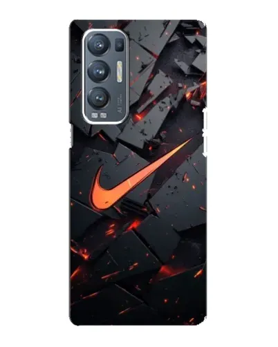 Чехол для OPPO Reno5 Pro Plus (5G) с картинкой «Nike — эффект разломов»