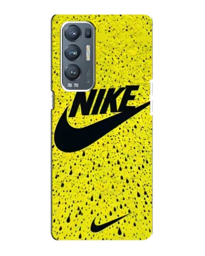 Чехол для OPPO Reno5 Pro Plus (5G) с картинкой «Желтый текстурный Nike»