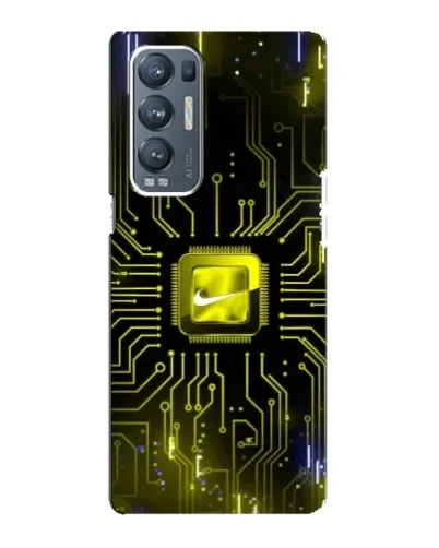 Чехол для OPPO Reno5 Pro Plus (5G) с картинкой «Nike — золотая искра»