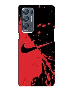 Чехол для OPPO Reno5 Pro Plus (5G) с картинкой «Красные брызги Nike»
