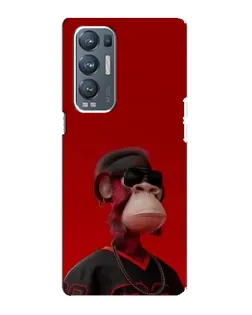 Чехол для OPPO Reno5 Pro Plus (5G) с картинкой «Bored Ape в красном»