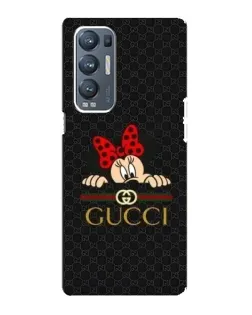Чехол для OPPO Reno5 Pro Plus (5G) с картинкой «Минни Маус Gucci — черный»