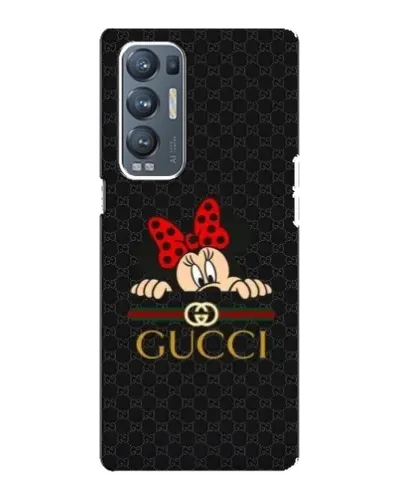 Чехол для OPPO Reno5 Pro Plus (5G) с картинкой «Минни Маус Gucci — черный»