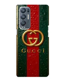 Чохол для OPPO Reno5 Pro Plus (5G) з картинкою «Gucci — фірмова смуга та золото»