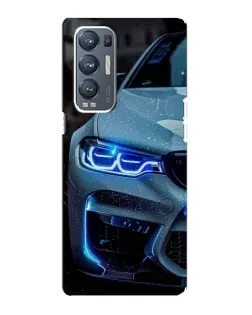 Чехол для OPPO Reno5 Pro Plus (5G) с картинкой «Взгляд BMW с синими фарами»