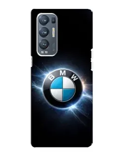 Чехол для OPPO Reno5 Pro Plus (5G) с картинкой «BMW — неоновое сияние»