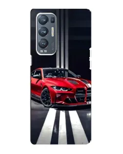 Чехол для OPPO Reno5 Pro Plus (5G) с картинкой «Красная BMW на дороге»