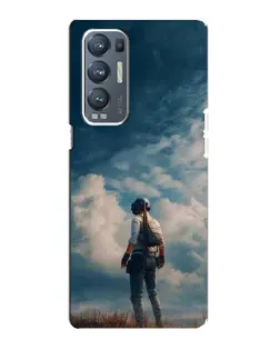 Чехол для OPPO Reno5 Pro Plus (5G) с картинкой «Герой PUBG на скале»