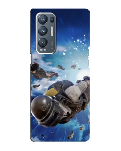 Чехол для OPPO Reno5 Pro Plus (5G) с картинкой «Десант PUBG — прыжок»
