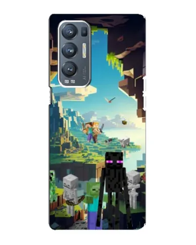 Чехол для OPPO Reno5 Pro Plus (5G) с картинкой «Эндермен в лесу»