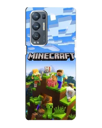 Чехол для OPPO Reno5 Pro Plus (5G) с картинкой «Minecraft классический мир»