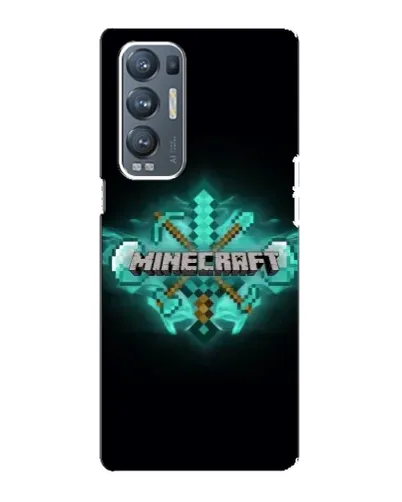 Чехол для OPPO Reno5 Pro Plus (5G) с картинкой «Minecraft Diamond лого»