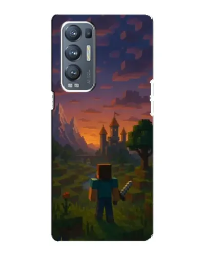 Чехол для OPPO Reno5 Pro Plus (5G) с картинкой «Стив у башни»