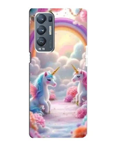 Чехол для OPPO Reno5 Pro Plus (5G) с картинкой «Радуга и единороги» Чехол для OPPO Reno5 Pro Plus (5G) с картинкой «Радуга и единороги»