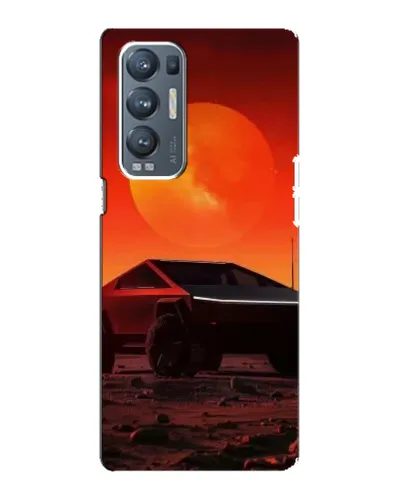 Чехол для OPPO Reno5 Pro Plus (5G) с картинкой «Cybertruck на Марсе»