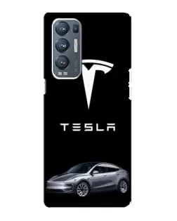 Чехол для OPPO Reno5 Pro Plus (5G) с картинкой «Tesla Model Y»