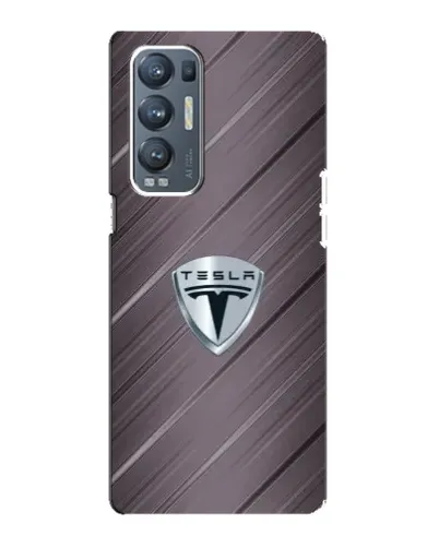 Чехол для OPPO Reno5 Pro Plus (5G) с картинкой «Металлическая текстура Tesla»