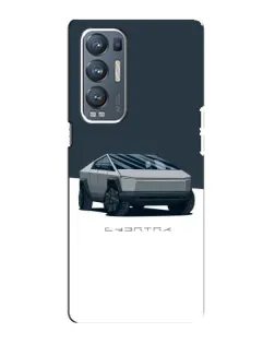 Чехол для OPPO Reno5 Pro Plus (5G) с картинкой «Серебристый Cybertruck Tesla»