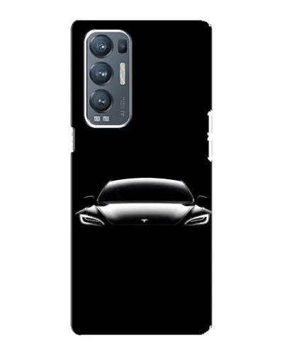 Чехол для OPPO Reno5 Pro Plus (5G) с картинкой «Фары Tesla Night»